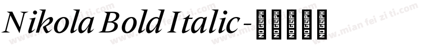 Nikola Bold Italic字体转换